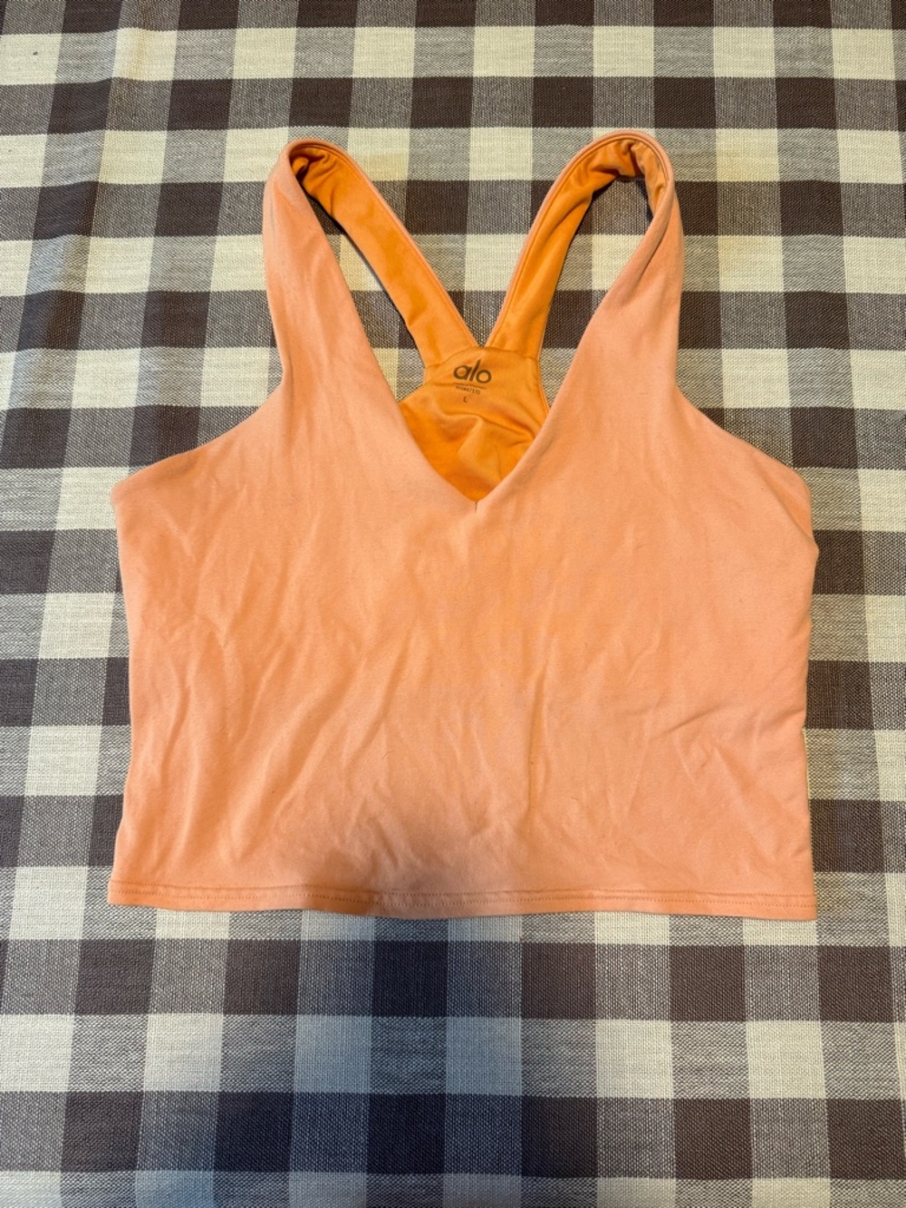 ALO Yoga Orange Racerback Sports Bra